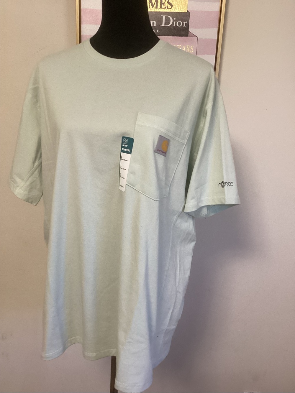 Carhartt Short-Sleeve Pocket Tee in Pale Mint